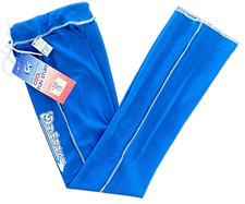 GK  GYMNAST  GRAPHIC GIRLS SMALL BLUE COTTON ATHLETIC LOUNGE STRIPES PANTS Sz CS