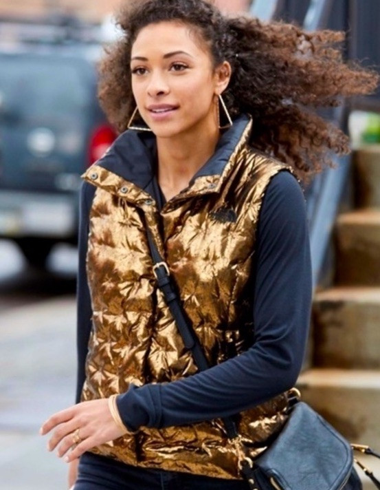 The North Face Holladown Crop Puffer Vest in Metallic Copper Size S