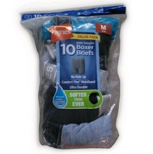 Hanes Boxer Briefs Boys L 12-14 10 Pairs 100 Cotton Assorted