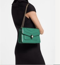 borsa bulgari linea serpenti verde mai usata in pelle karung