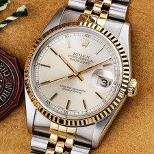 Rolex Datejust 36mm 1993 Steel & 18k Yellow Gold Cream Dial Jubilee Ref. 16233