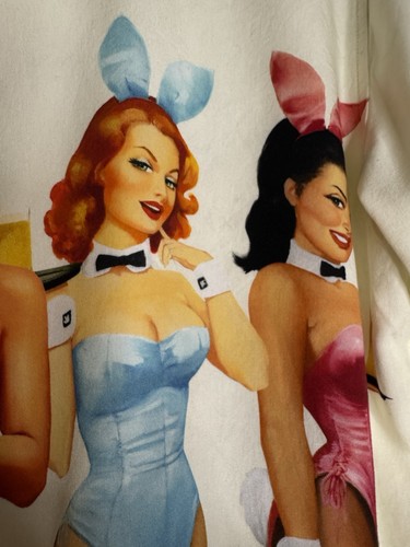 Playboy By Huf Shirt Size Large 2020 Pinup Bunny Graphic Button Up rare - Picture 3 of 6