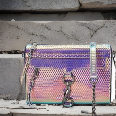 NWT Rebecca Minkoff Mini MAC Holographic Crossbody Bag(Rear
