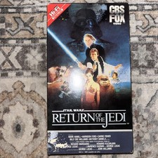 Star Wars: Return of the Jedi Original CBS FOX VHS Tape Rare Red Label Vader