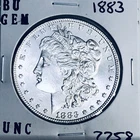 1883 BU GEM MORGAN SILVER DOLLAR UNC MS+++ U.S. MINT RARE COIN 7758