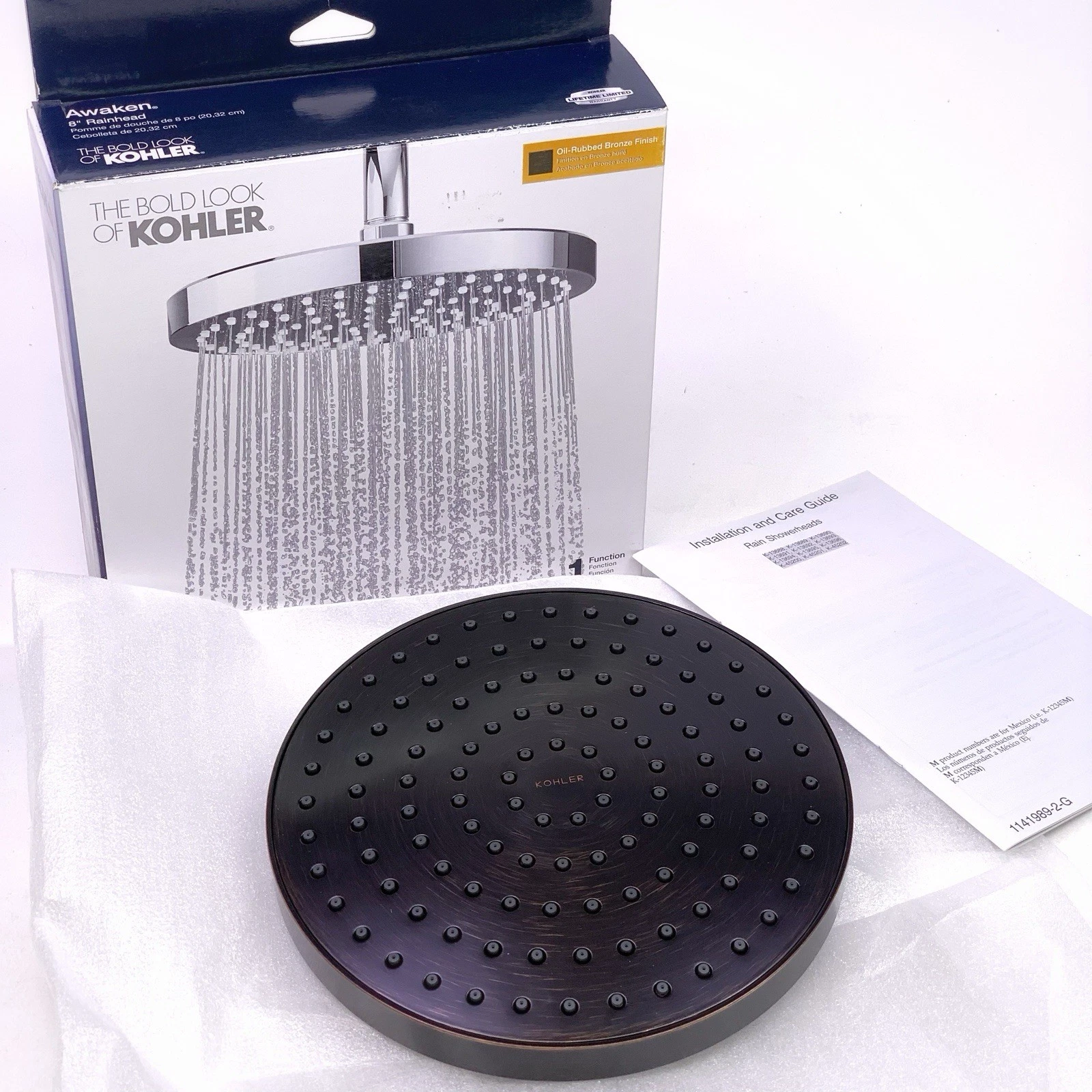 KOHLER K-76464-G-2BZ Awaken 1.75 GPM Rain Shower Head with MasterClean BRONZE
Opens in a new window