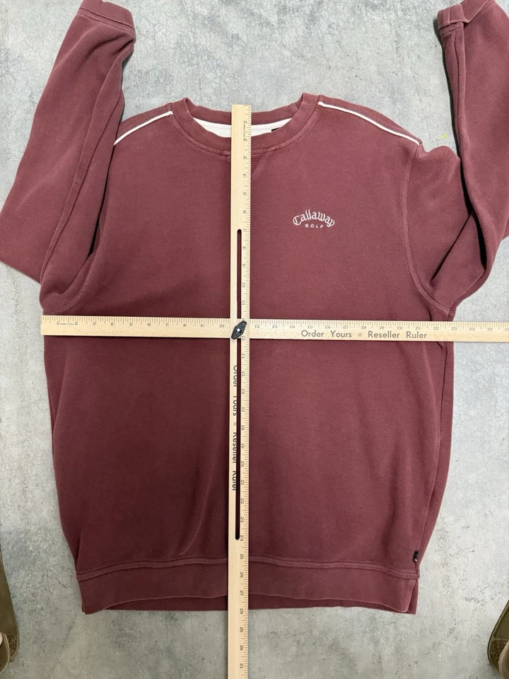 Sudadera de golf Callaway vintage para hombre L/XL roja tejida cuello redondo Foto 4 de 4