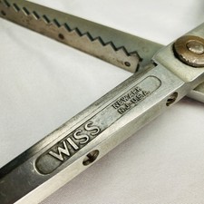 Vintage 10  Metal Wiss Model A Pinking Shears Scissors NJ Newark Heavy Quality