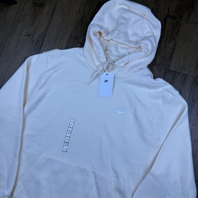 Nike Sportswear Club Fleece Pullover Hoodie Mens Xl Peach Guava Ice White NWT