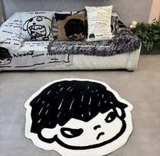 Hirono Is Coming LG MAT x 80cm/80cm x Faux Cashmere Decor x Collectable NEW READ