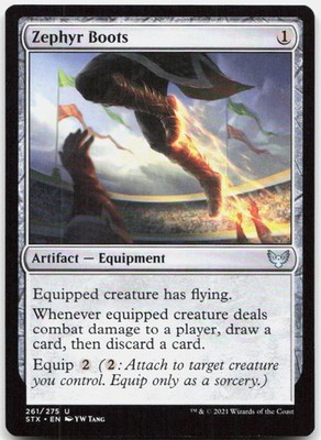 Zephyr Boots 261 NM Strixhaven: School of Mages Uncommon Magic: The Gathering