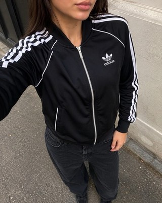 adidas Originals Firebird Trainingsjacke   Schwarz / Weiss   Groesse L