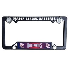 Washington Nationals Black License Plate Frame MLB Baseball - DC Logo