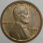 1934-P Lincoln Wheat Cent - Uncirculated BN (Lot#1)