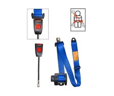 Securon-Gurt vorne blau 3-Punkt 30 cm - mit Aufrollmechanismus