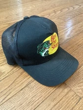 Bass Pro Shops Men's Trucker Hat Mesh Snap Back Cap - Black Gone Fishin'