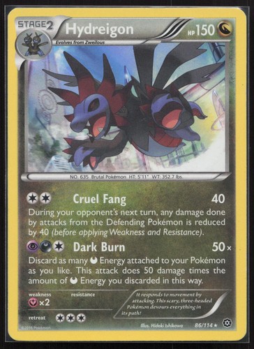 Hydreigon Steam Siege 86/114 Holo Rare STS Pokemon TCG Card LP