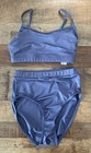 Weissman Dance Costume Jazz Lyrical Mesh Gray Purple Brief Bra Top Dress Solo XS — photo 1