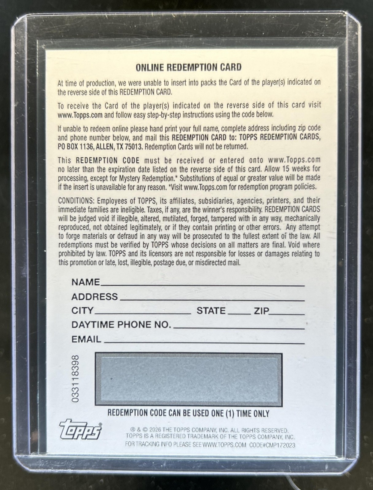 2025 Topps Resurgence Tom Brady Thermal Red Ink Auto SSP #TRI-TB Patriots view 2