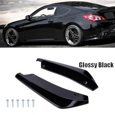 Glossy Black For Hyundai Tiburon 20-08 Rear Bumper Splitter Diffuser Canard