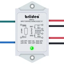 DPST 1NO 1NC 8Amp Power Relay Module, Briidea 24V AC/DC Control... 
