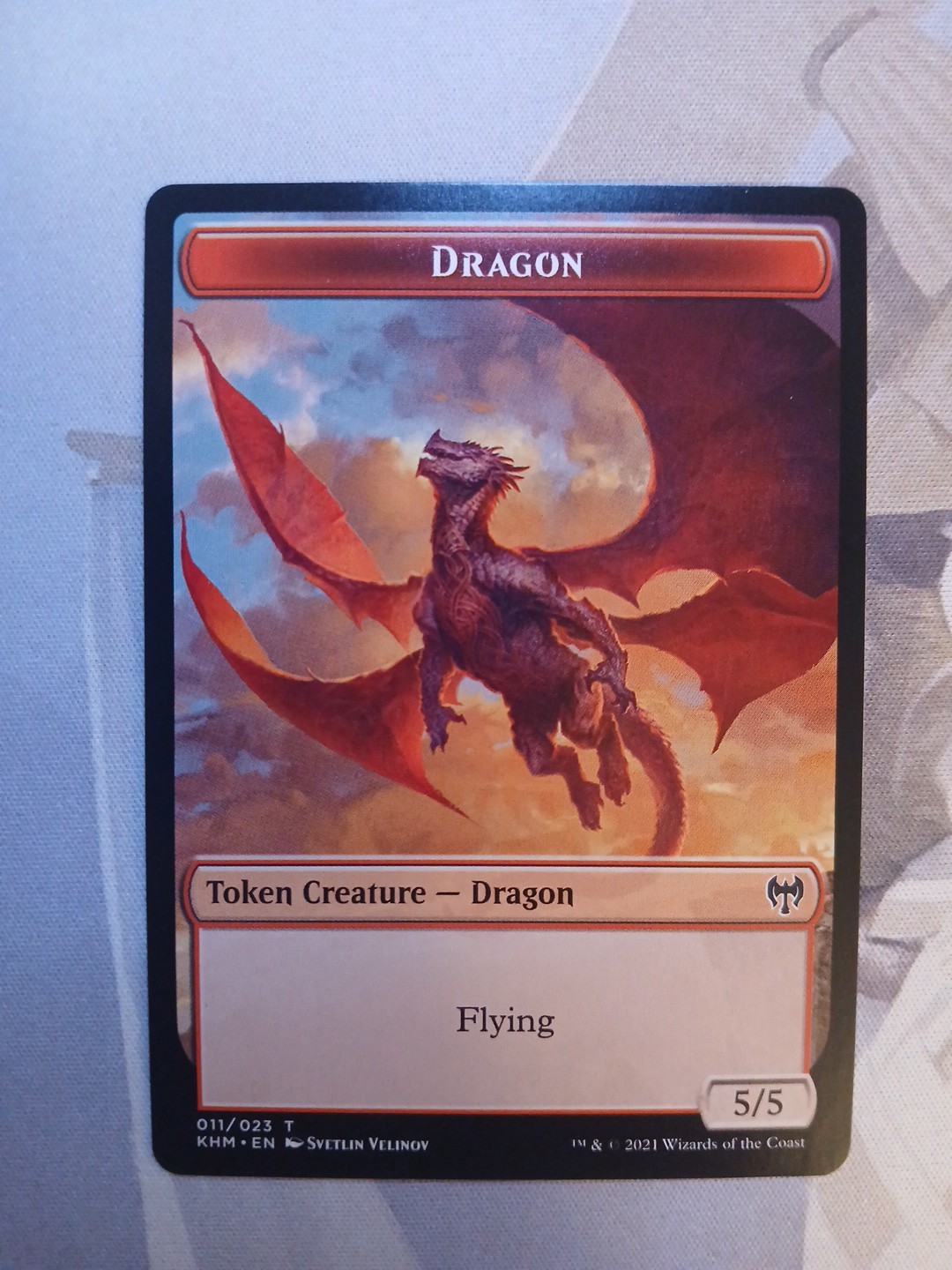 Magic The Gathering Dragon Token Kaldheim NM 2021