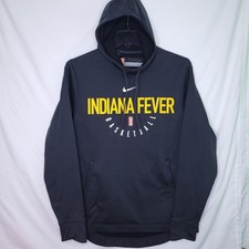 WNBA Indiana Fever Hoodie Womens Large Gray Fleece Dri Fit 