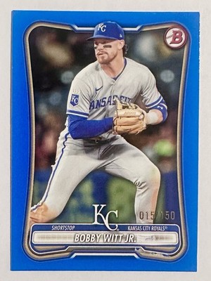2025 Bowman Baseball Bobby Witt Jr. Blue Paper Parallel  /150 Colormatch