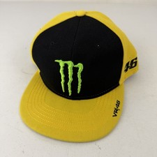 Monster Energy Yamaha VR46 Strapback Dad Hat Cap Embroidered Yellow Black
