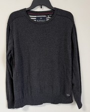 Buffalo David Bitton Sweater Cotton Wool Blend Size Large Men  s Dark Gray