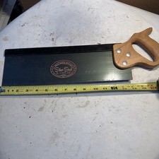 Vintage NICHOLSON "Silver Steel" No.3 Back Saw Excellent Condition 10 Teeth/Inch