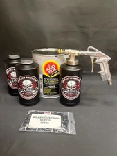 GALLON FLUID FILM BLACK, PRO GUN, 3 B QUART BOTTLE, AND 50 PLUGS