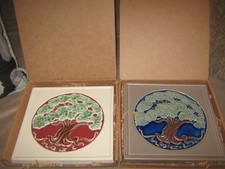 TWO ROOKWOOD TILES NEW IN BOX 40137 TREE OF LIFE