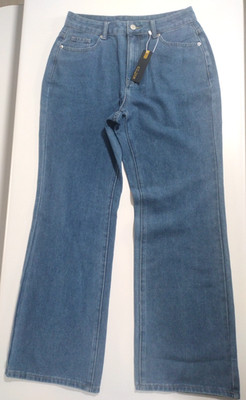 GILIPUR Solid Low Waist Wide Leg Jeans TL0632 - SIZE: MEDIUM