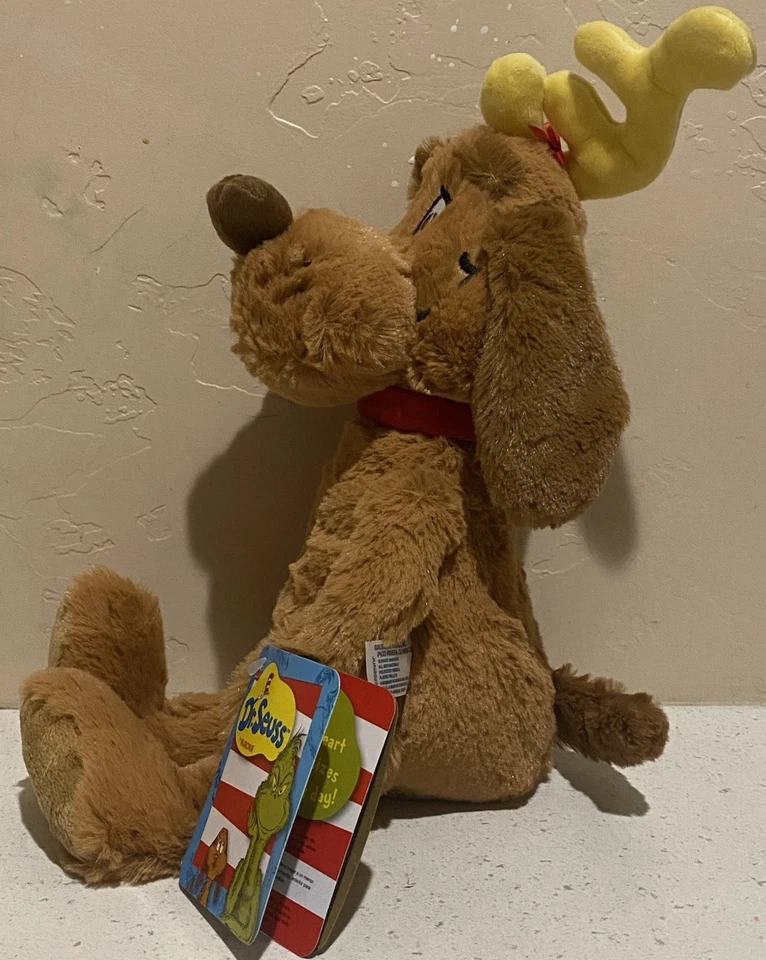 Dr. Seuss Cómo el Grinch Robó Navidad Max Perro 20 Pulgadas Peluche Nuevo con Etiquetas Oficiales Foto 2 de 4