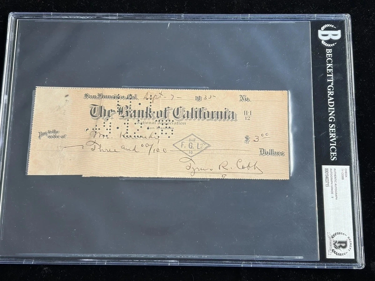 ty cobb autograph products for sale | eBay