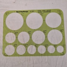 Berol RapiDesign R-440 Extra Large Circles Metric Conversion Drafting Template