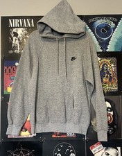 Vintage 80’s 90’s Rare Made In USA Nike Embroidered Raglan Cotten Hoodie Mens L