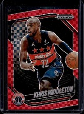 2024-25 Panini Prizm Black Khris Middleton Red Power Prizm #/75 Wizards