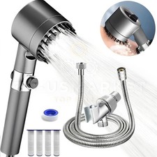 4 Modes High Pressure Shower Head Adjustable ShowerHead W/Filter One-Key Stop