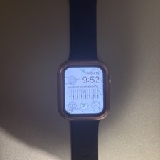 Apple Watch SE 2nd Gen. 40mm Silver Aluminum Case Storm Blue Sport Band -...