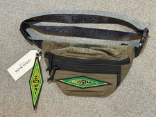 GUESS Made in USA Waist Bag Corduroy Olive Army Green Fanny Pack Bag Vintage