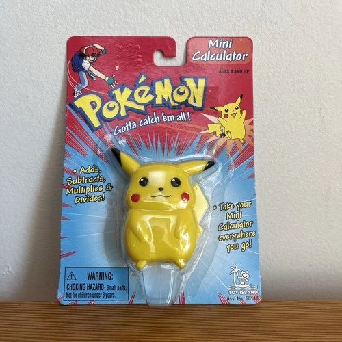 Rare Vtg 90s Pokemon Pikachu Calculator Toy Island New Sealed Nos Ds Base Set
