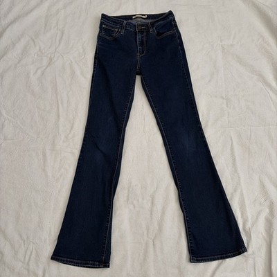 LEVI'S Women's Dark Wash 725 HIGH RISE BOOTCUT Jeans Sz 26x32