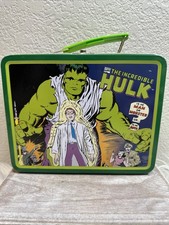 VINTAGE 1998 Marvel Comics THE INCREDIBLE HULK Metal Tin Lunch Box READ