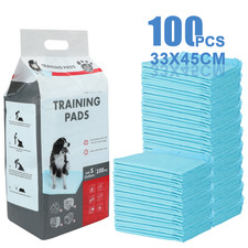 100PK Puppy Training Trainer Train Pads Toilet Pee Wee Poo Dog Pet Cat Mats UK