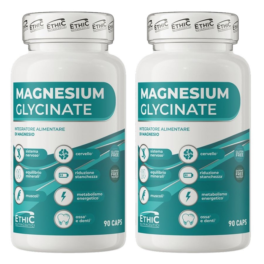 Ethicsport Magnesium Glycinate 2x 90cps Magnesio Bisglicinato Alta Tollerabilità
