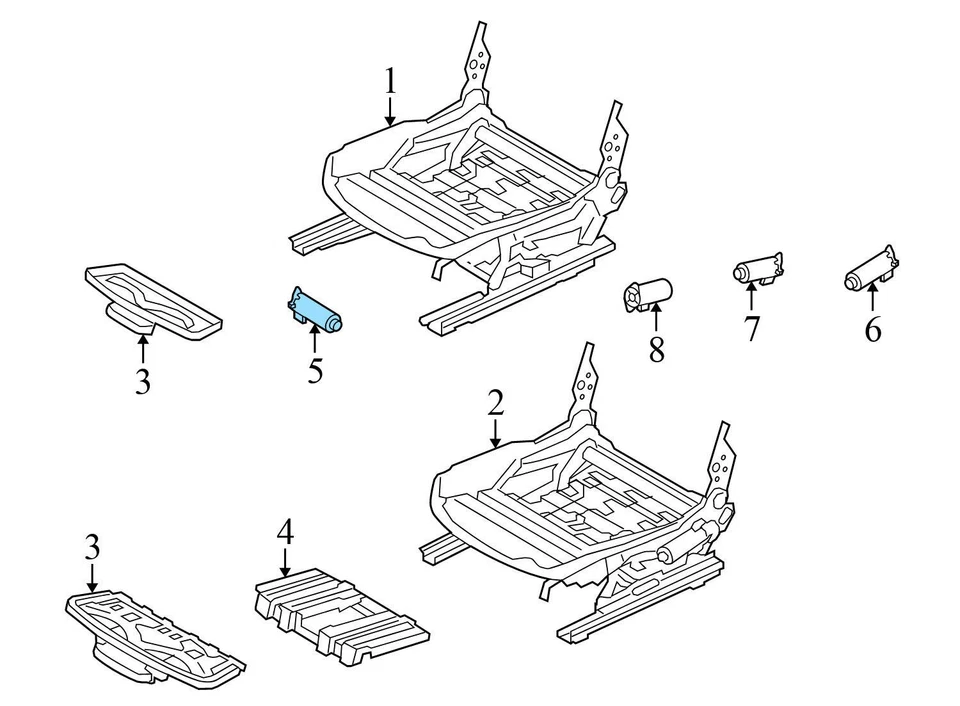 BMW 335I XDRIVE 2009-2011 - Motor asiento delantero izquierdo extensión (longitudinal) 6973593 Foto 3 de 4