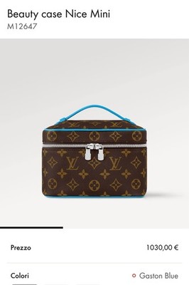 Louis Vuitton Beauty-Case Nice Mini Gaston Blue NEU