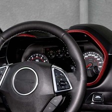 Red Carbon Fiber Dash Gauge Meter Box Frame Cover Trim For Chevy Camaro 2016-23 Red Carbon Fiber Dash Gauge Meter Box Frame Cover Trim For Chevy Camaro 2016-23